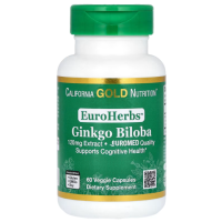 Купить California Gold Nutrition, Ginkgo biloba, гинкго билоба, 120 мг, 60 капсул
