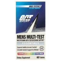 Купить GAT, Mens Multi + Test, мультивитамины с тестостероном для мужчин, 60 таблеток