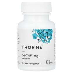 Купить Thorne, 5-MTHF, метилтетрагидрофолат, 1000 мкг, 60 капсул