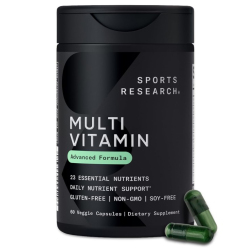 Купить Sports Research, Advanced Multivitamin, комплекс витаминов и минералов, 60 вегетарианских капсул