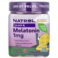 Купить Natrol, Kids, мелатонин, melatonin, для детей от 4 лет, 60 конфет