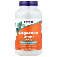 Купить NOW Foods, Цитрат магния, Magnesium Citrate, 200 мг, 250 таблеток