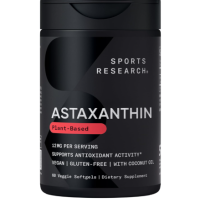 Купить Sports Research, Astaxanthin, Астаксантин, 12 мг, 60 растительных капсул