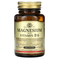 Купить Solgar, магний с витамином B6, magnesium with vitamin B6, 100 таблеток