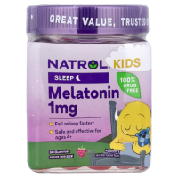 Купить Natrol, Kids, мелатонин, melatonin, для детей от 4 лет, 60 конфет