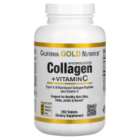 Купить California Gold Nutrition, пептиды гидролизованного коллагена с витамином C, тип 1 и 3, 250 таблеток