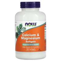 Купить NOW Foods, кальций и магний с витамином D3 и цинком, Calcium, Magnesium with Vitamin D3 and Zinc, 120 мягких таблеток