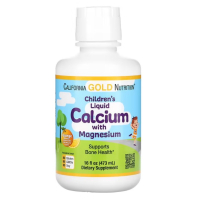 Купить California Gold Nutrition, Childrens Liquid Calcium, жидкий кальций для детей, 473 мл