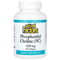 Купить Natural Factors, Phosphatidyl Choline, фосфатидилхолин, 420 мг, 90 гелевых капсул