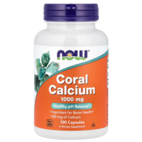 Купить NOW Foods, coral calcium, коралловый кальций, 1000 мг, 100 капсул