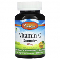 Купить Carlson, Жевательный витамин C, Vitamin C Gummies, 250 мг, 60 мармеладок