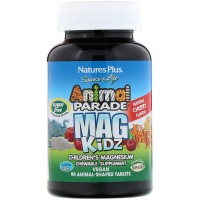 Купить Nature's Plus, Animal Parade, MagKidz, магний для детей,вишневый вкус, 90 таблеток