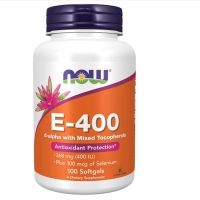 NOW, Витамин Е-400 МЕ, Vitamin E-400 ME, 100 мягких таблеток