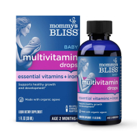 Купить Mommys Bliss, детские поливитамины + железо, Multivitamin, от 2 месяцев, виноград, 30 мл (1 жидк. унция)