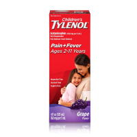 Детский тайленол обезболивающее + лекарство от лихорадки, вишня без красителей,  для детей в возрасте от 2 до 11 лет, 120 мл