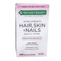 Купить Natures Bounty, средство с повышенной силой действия для здоровья волос, кожи и ногтей, 250 капсул