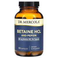Sotib oling Dr. Mercola, Betain HCL + Pepsin, 650 mg, 90 kapsula