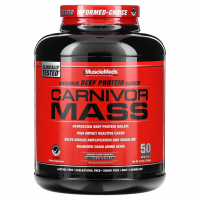 Купить MuscleMeds, Carnivor Mass, анаболический протеин из говядины, печенье и сливки, 2632 г