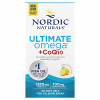 Купить Nordic Naturals, Ultimate Omega + коэнзим Q10, вкус лимона, 60 капсул
