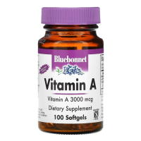 Bluebonnet Nutrition, витамин A, vitamin A, 3000 мкг, 100 капсул