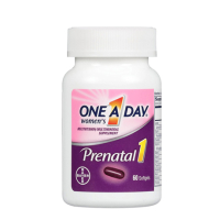 Купить One-A-Day, Пренатальный прием 1 с фолиевой кислотой, ДГК и железом, мультивитаминная / мультиминеральная добавка, 60 мягких таблеток