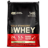 Sotib oling Optimum Nutrition, 100% Whey Protein, Zardob oqsili, vanilla muzqaymoq, 4.53 kg