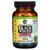 Amazing Herbs, Black Seed, Черный тмин, 500 мг, 90 гелевых капсул