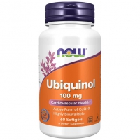 NOW Foods, Убихинол 100 мг, Ubiquinol 100 mg (активная форма CoQ10), 60 мягких капсул