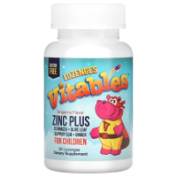 Vitables, Zinc Plus, добавка с цинком для детей, со вкусом мандарина, 90 пастилок