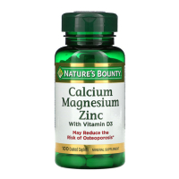 Купить Nature's Bounty, Кальций, магний и цинк с витамином D3, 100 капсуловидных таблеток в оболочке