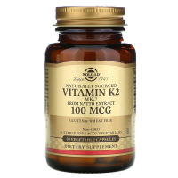 Купить Solgar, натуральный витамин K2, 100 мкг, 50 растительных капсул