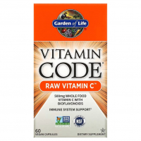 Купить Garden of Life, Vitamin Code, сырой витамин С, 500мг, 60 веганских капсул