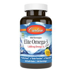 Купить Carlson, Elite Omega-3 Gems®, 1600 mg, 60 softgels