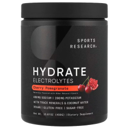 Купить Sports Research, Hydrate Electrolytes, электролиты, вишня и гранат, 450 г