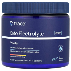Купить Trace, Keto Electrolyte, кето-электролит, клубничный лимонад, 369 г