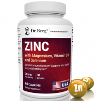 Купить Dr. Berg, Zinc, цинк, 30 мг, 60 капсул