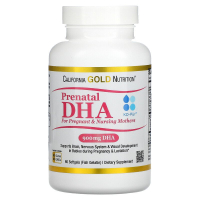 Купить California Gold Nutrition, пренатальная ДГК для беременных и кормящих женщин, 450 мг, 60 мягких таблеток