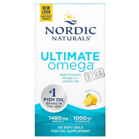 Купить Nordic Naturals, Ultimate Omega Xtra, со вкусом лимона, 740 мг, 60 капсул