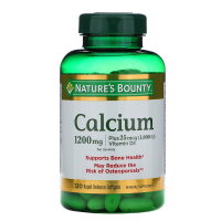 Купить Nature's Bounty, Кальций с витамином D3, 1200 мг, 120 мягких таблеток с быстрым высвобождением