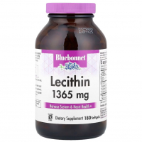 Купить Bluebonnet, натуральный лецитин, Lecithin, 1365 мг, 180 капсул