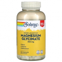 Купить Solaray, Magnesium Glycinate, Глицинат магния, 350 мг, 240 вегетарианских капсул
