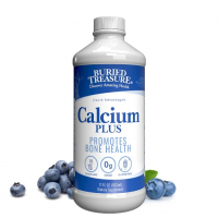 Купить Buried Treasure, Calcium Plus, Жидкий кальций плюс 1000 мг, черника, 496 мл