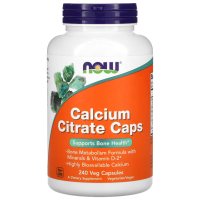 Купить NOW Foods, цитрат кальция, Calcium Citrate, 240 вегетарианских капсул