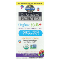 Купить Garden of Life, Dr. Formated Probiotics, Organic Kids +, вкусные органические ягоды и вишня, 30 вкусных жевательных таблеток