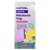 Sotib oling Natrol, Bolalar, Melatonin, 4+ yosh, Qulupnay lazzati, 40 ta tabletka