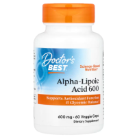 Купить Doctor's Best, альфа-липоевая кислота, 600 мг, 60 вегетарианских капсул