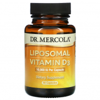 Купить Dr. Mercola, Липосомальный витамин D3, Liposomal vitamin D3 10000 МЕ, 90 капсул