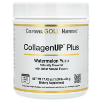 Купить California Gold Nutrition, CollagenUp Plus, морской коллаген с клетчаткой и аминокислотами, со вкусом арбуза и юдзу, 494 г