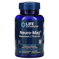 Купить Life Extension, Neuro-Mag, треонат магния, Magnesium L-Threonate, 90 вегетарианских капсул