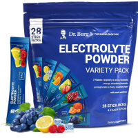 Купить Dr. Berg, Electrolyte Powder, Электролитный порошок, набор, 28 стиков